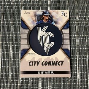 ⚾️ Bobby Witt Jr, 2023 Topp’s City Connect Cap Patch Card, Series 1, # CC-BW